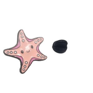 Pink Star Fish Pin Badge
