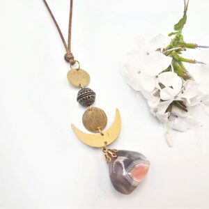 Geometric Crystal Necklace Earthsong Agates