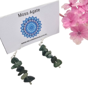 Moss Agate Chips Earrings