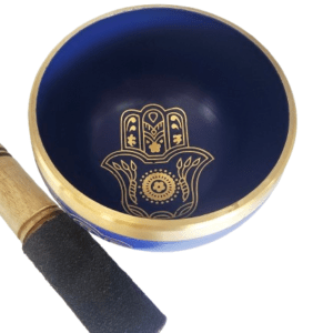 Singing Bowl Small - Blue Hamsa Hand