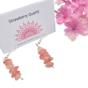 Strawberry Quartz Chips Earrings