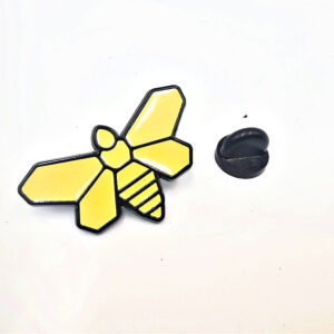 Yellow Bee Pin Badge