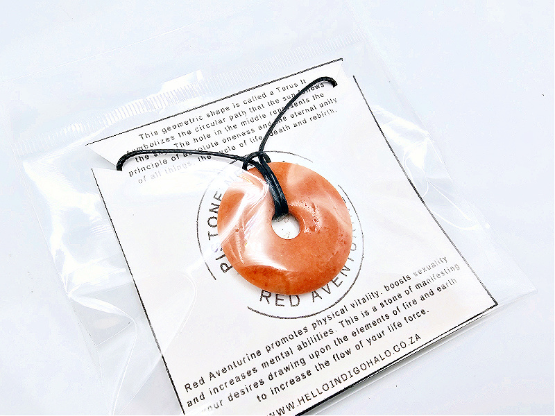 Red Aventurine Pi Stone Donut 35mm Red Aventurine Pi Stone Donut 35mm