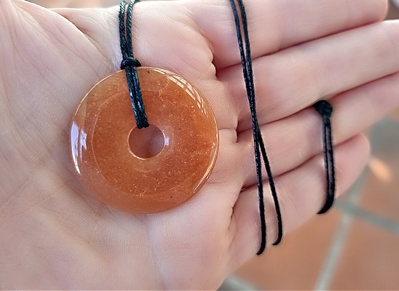 Red Aventurine Pi Stone Donut 35mm Red Aventurine Pi Stone Donut 35mm - Image 2