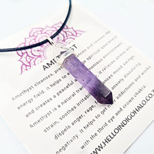 Amethyst Point Necklace  (925 Silver)