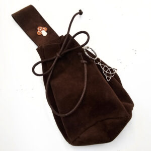 Bag Belt Pouch brown with mushroom