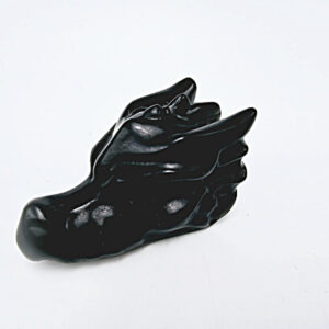 Black Obsidian Dragon Head