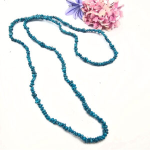 Blue Howlite Stone Chipped Necklace