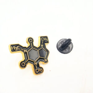 NEW Caffeine Chemical Formula Pin Badge