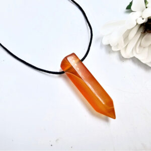 Carnelian Crystal Necklace Point (Creativity)