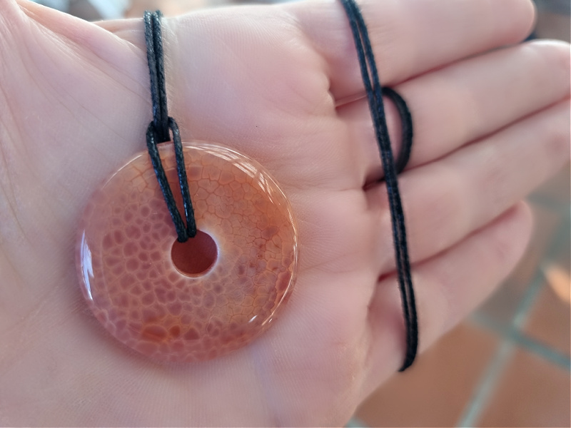 Fire Agate Pi Stone 35mm Fire Agate Pi Stone 35mm - Image 2