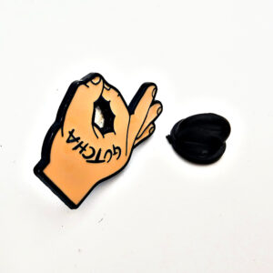 Gotcha Hand Pin Badge