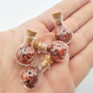 Mini Bottle Of Red Jasper Chips