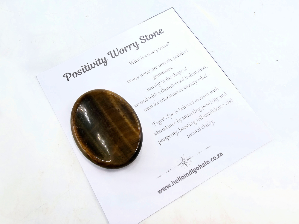 Worry Stone Tigers Eye - Positivity Worry Stone Tigers Eye - Positivity