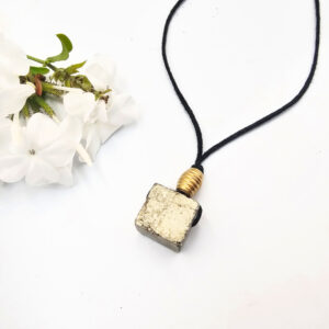 Pyrite Mini Cube Necklace