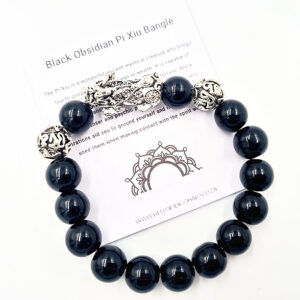 Pi Xiu Black Obsidian Bangle (Wealth & Protection) (12mm)
