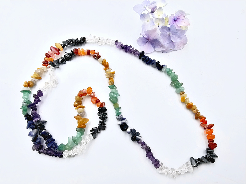 Chakra Stone Chipped Necklace Chakra Stone Chipped Necklace