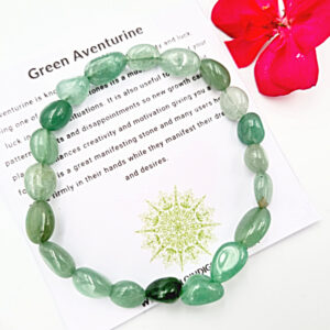 Green Aventurine Gemstone Nugget Bangle