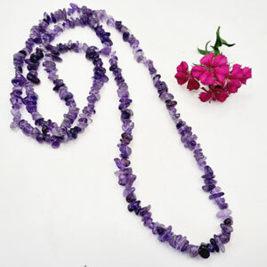 Amethyst Stone Chipped Necklace