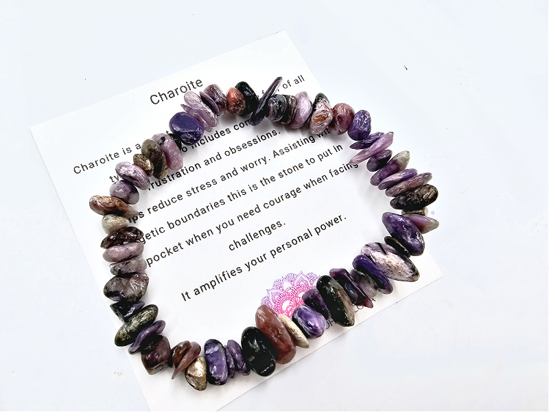 Charoite Chips Bangle Charoite Chips Bangle