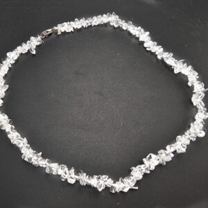 Clear Quartz Stone Chips Chocker Necklace
