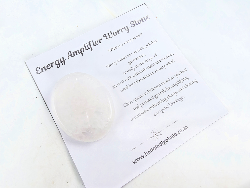 Worry Stone Energy Amplifier (Clear Quartz) Worry Stone Energy Amplifier (Clear Quartz)