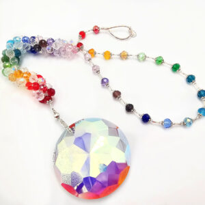 colourful kaleidoscope round sun catcher