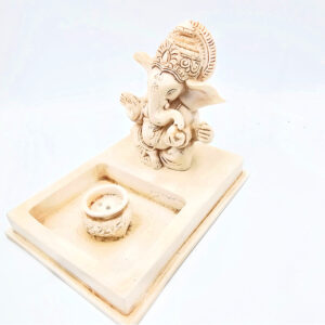Ganesh Square Incense Holder B (Holds 3 incense sticks)