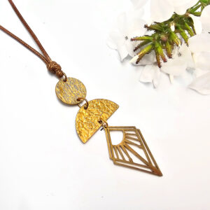 Geometric Crystal Necklace Enchanted Drop