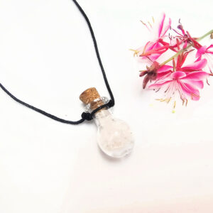 Mini Bottle Clear Quartz Necklace