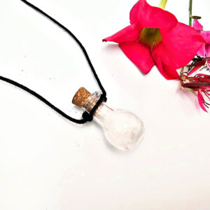 Mini Bottle selenite necklace