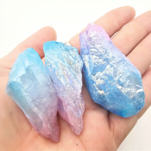 Pink & Blue Mix Aura Quartz Stone