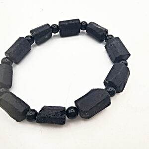 Raw Black Tourmaline Bangle