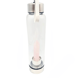 Rose Quartz Crystal Water Bottle