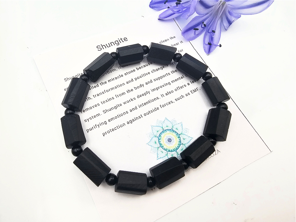 Shungite Tube Bracelet (10mm) Shungite Tube Bracelet (10mm)