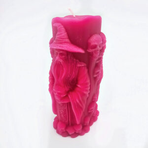 Wizzard Skull Candle Pink