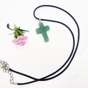 Green Aventurine Cross Necklace