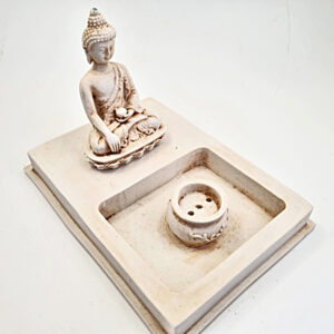 Buddha Square Incense Holder (Holds 3 incense sticks)