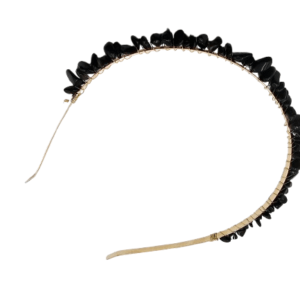 Crystal Alice Band (Black Obsidian)