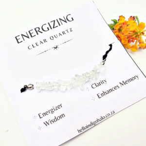 Clear Quartz Stone Chip Bangle (Energizing)