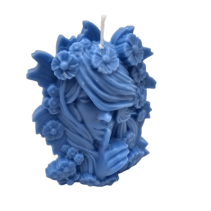 Flower Whisper Candle Blue (10cm)