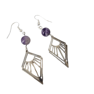 Geometric Crystal Earrings Enlighted Amethyst