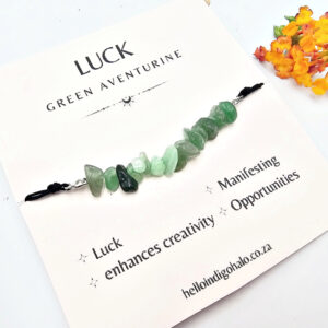 Green Aventurine Stone Chip Bangle