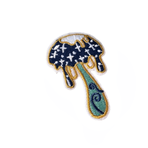 Iron on Patch - Melting Mushroom (5cm)
