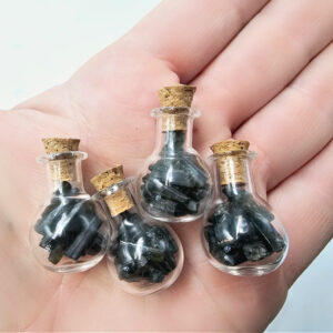 *Mini Bottle Of Black Tourmaline Chips