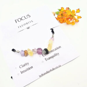 Rainbow Fluorite Stone Chip Bangle (Focus)