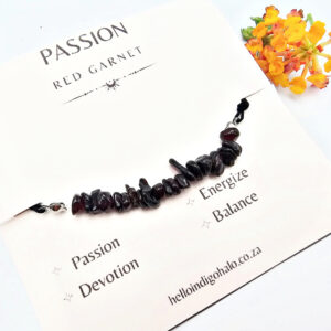 Red Garnet Stone Chip Bangle (Passion)