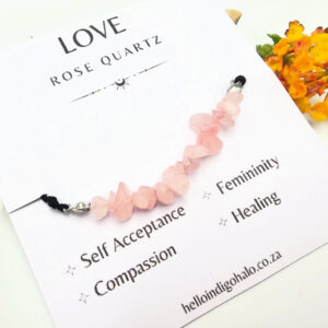 Rose Quartz Stone Chip Bangle (Love)