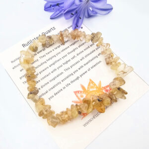 Rutilated Quartz Chips Bangle