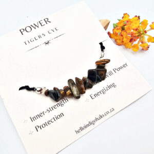 Tigers Eye Stone Chip Bangle (Power)